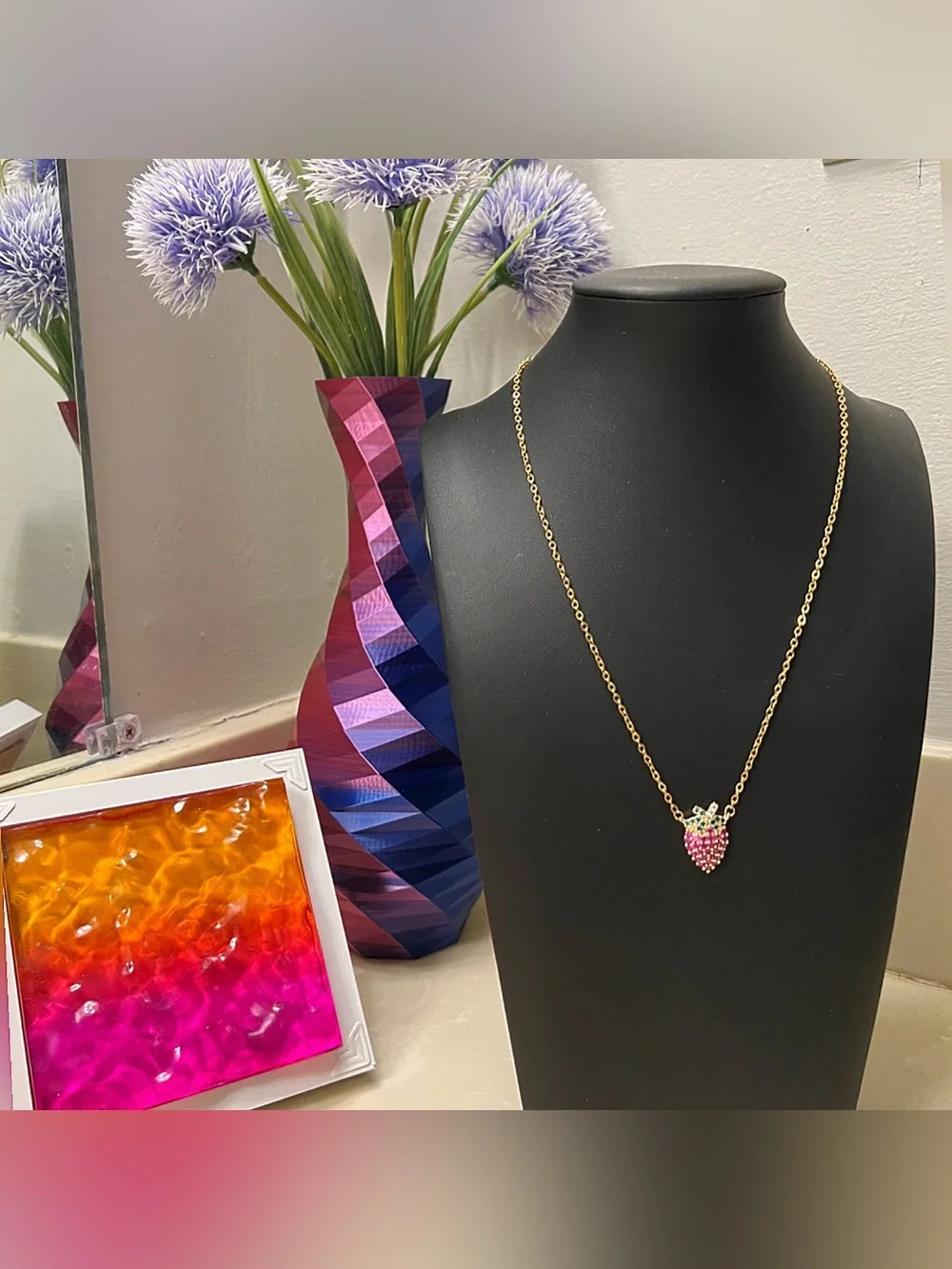 Strawberry Sparkle Necklace